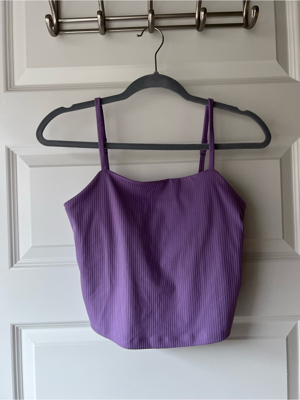 girlfriend collective Purple Ribbed Camisole Tank